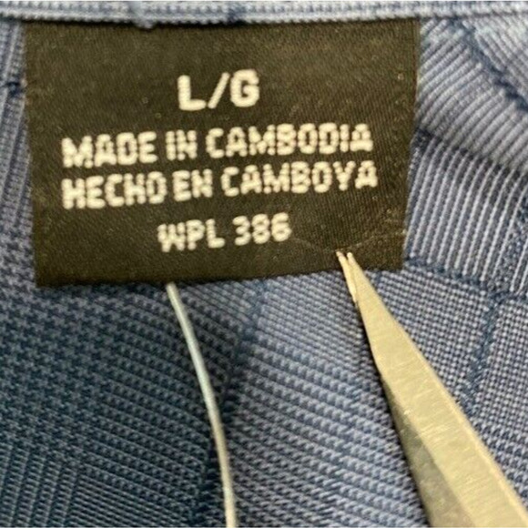 Haager Perfomance wear -Blue button down short sleeve over pants shirt men Large - Picture 4 of 6